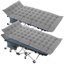 Folding Camping Cot Bed, Multipurpose Heavy Duty Outdoor Sleeping Guest Bed with 2 Sided Mattress & Carry Bag