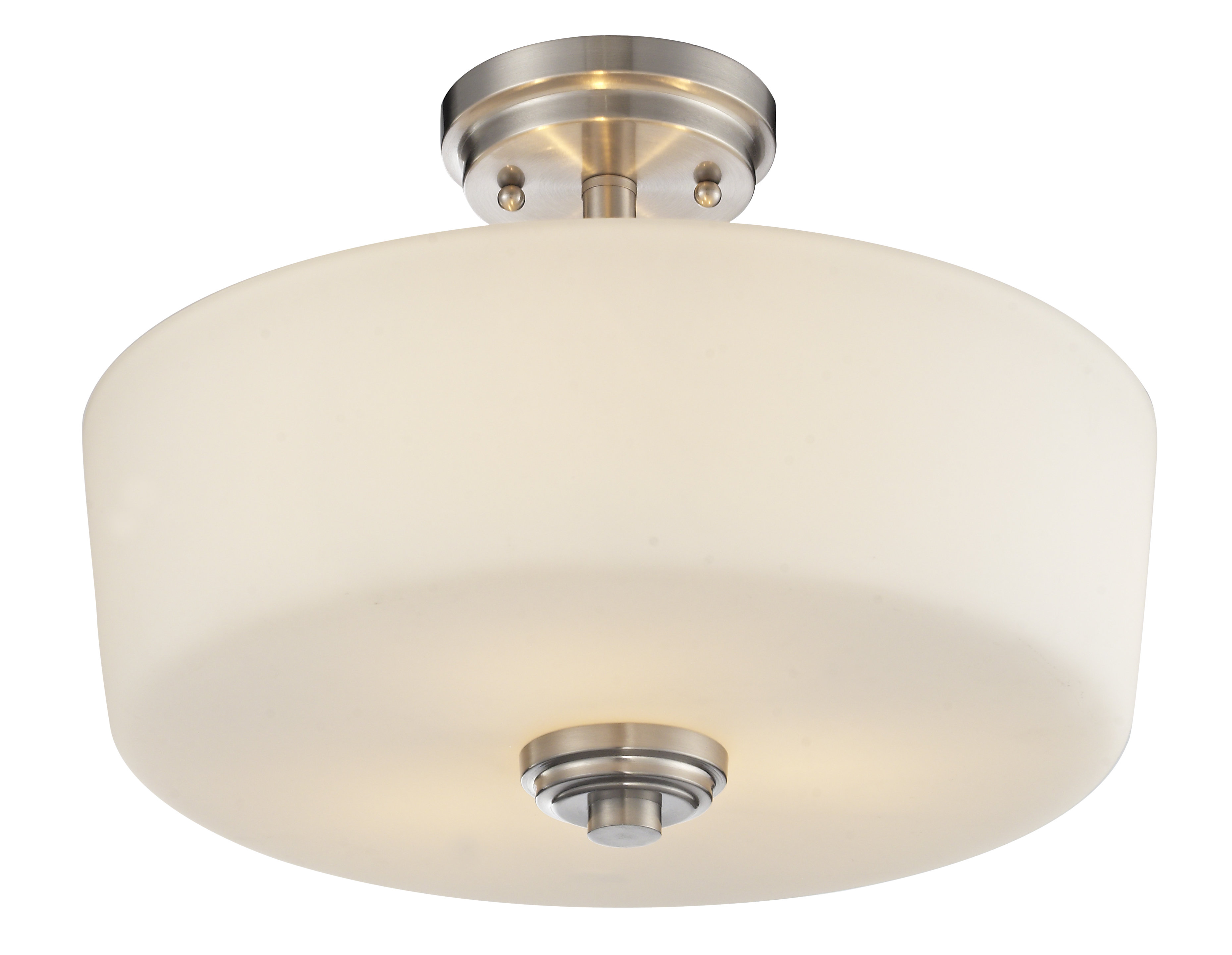 Lark Manor Amijan Glass Semi Flush Mount & Reviews  Wayfair