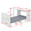 Lit simple escamotable avec bureau ajustable, lit escamotable avec coussin escamotable