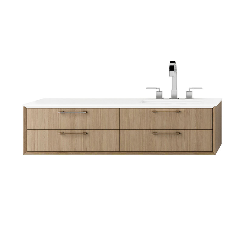 Gemelli 48'' W Vanity Top, Polished White