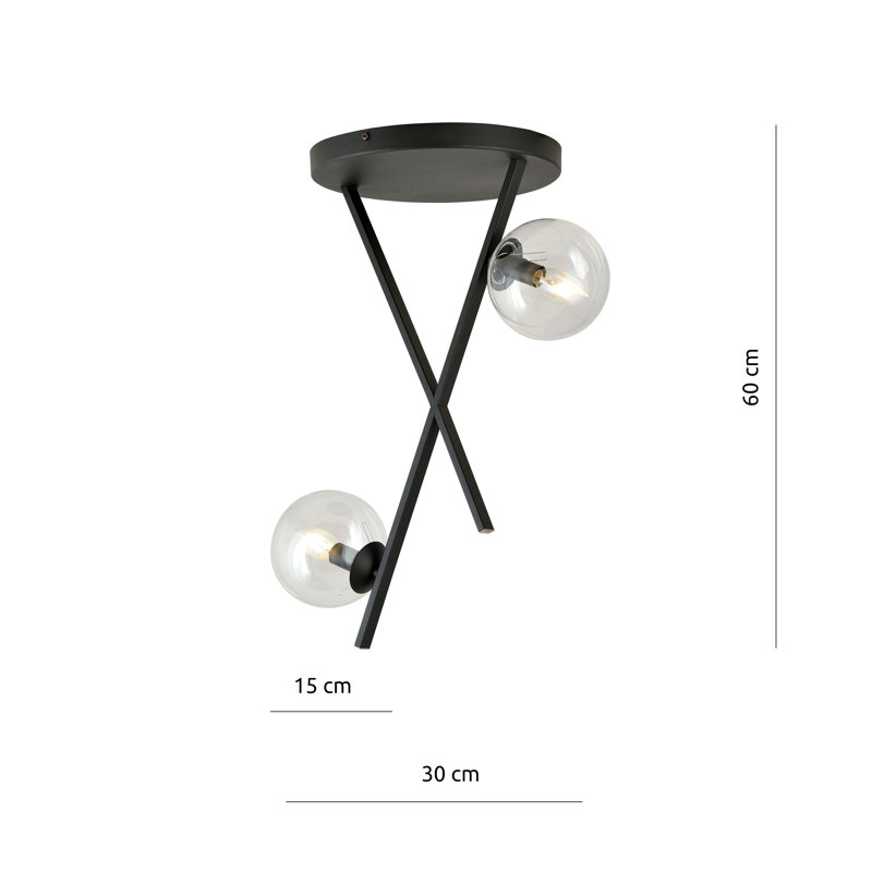 Abbiss 2 - Light Unique/Statement Chandelier, Transparent