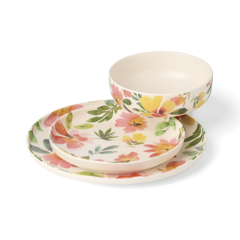 Service de table 12 pièces Oneida 24 Seven Melamine Floral