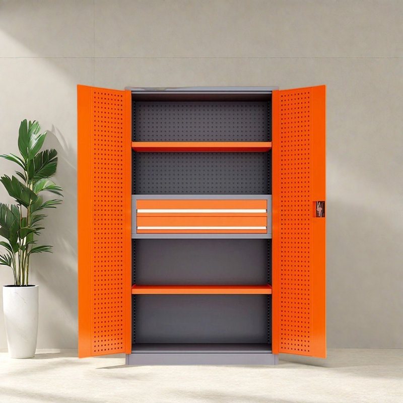 Tool Locker Garage Locker, Gray/Orange
