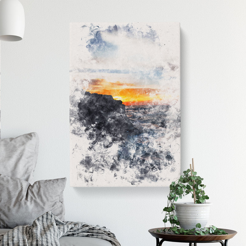 Sunlight over the Cliff - Wrapped Canvas, 50cm H x 35cm W x 3cm D