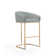 Lioba Upholstered Counter Stool with Metal Frame