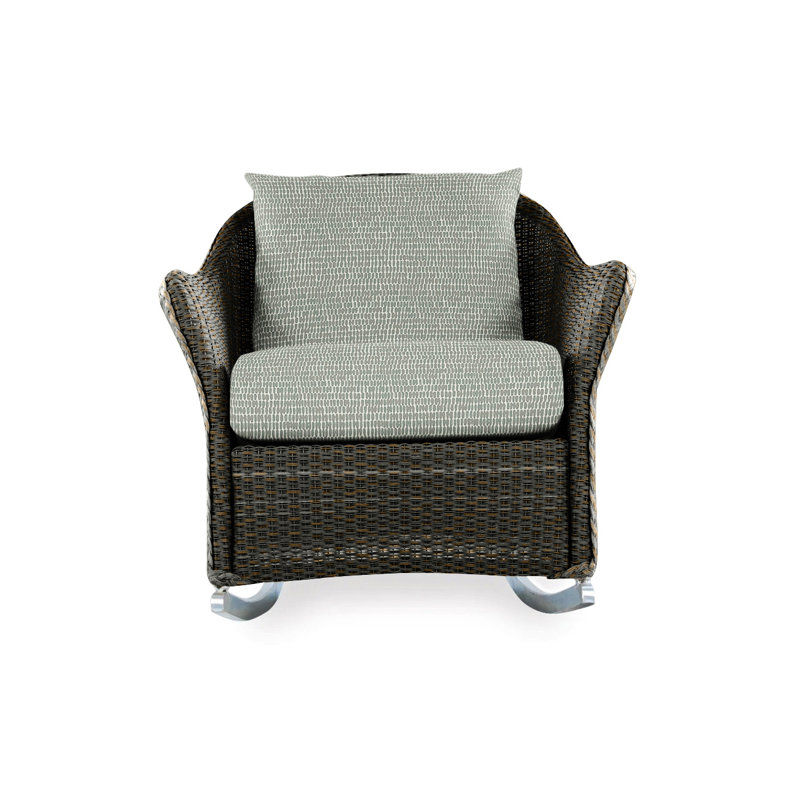 Weekend Retreat Outdoor Rocker Chair, Mink, Bamboo Bay Sky