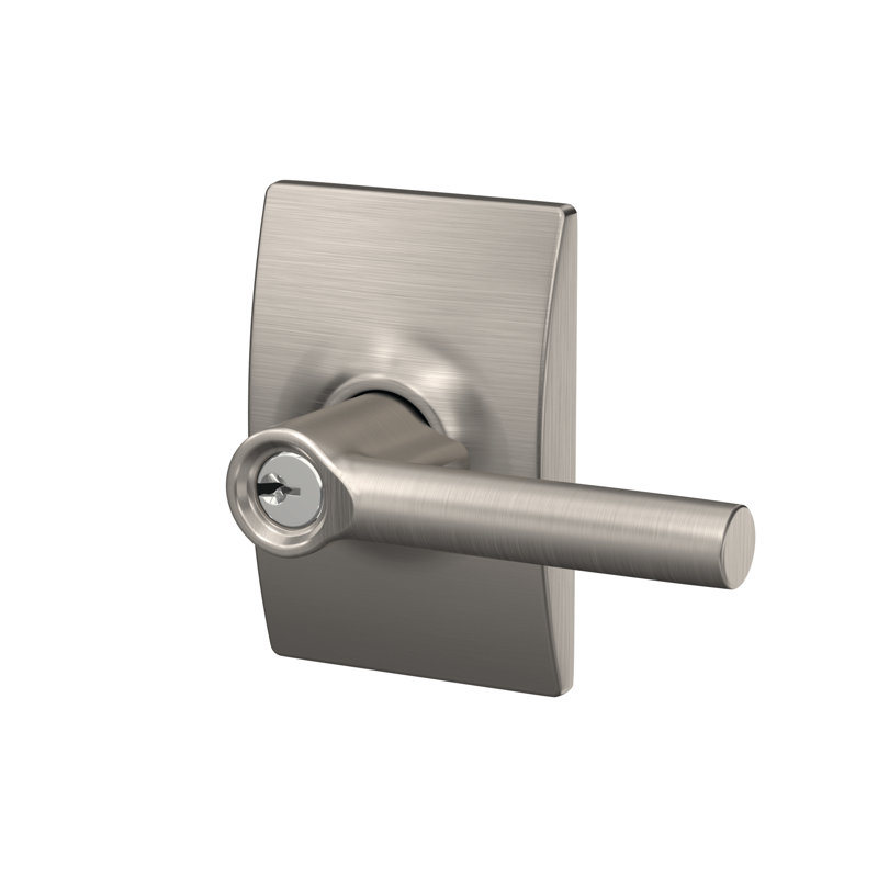 Broadway Keyed (Entry) Door Lever, Satin Nickel, Keyed Alike