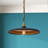 18” Wide Modern Pendant Light – Black Metal Shade with Gold Interior-1115596119