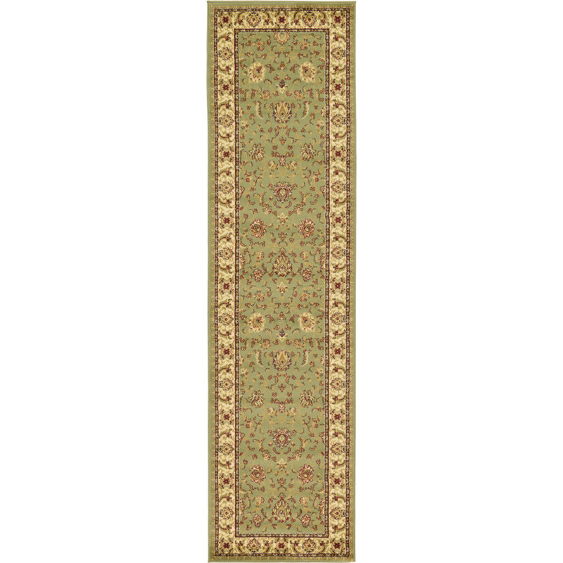 Niles Oriental Area Rug, Runner 2'7" x 10', Green