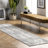 Deedra Modern Abstract Power Loom Performance Gray/White Rug-1674034646
