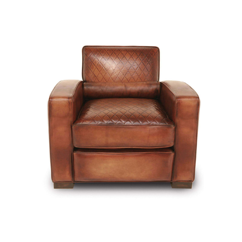 Berlin Leather Club Chair, Saddle (Maestro Artisano), Espresso