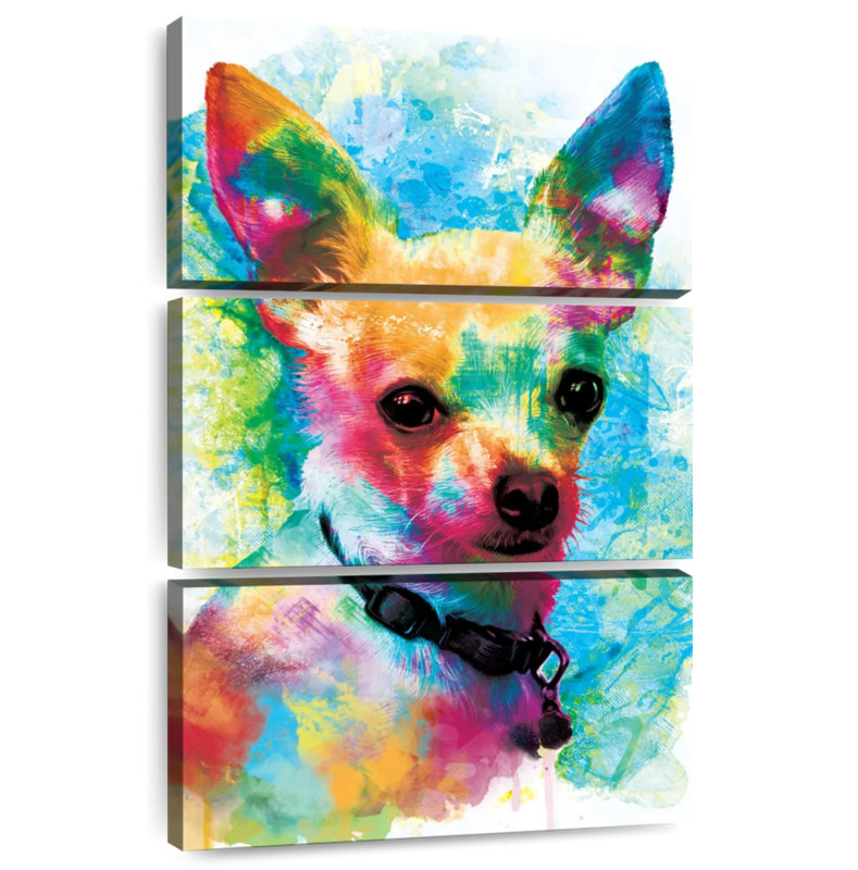 Brampt Chihuahua Paint Splash, 57" H x 36" W