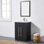 Ensemble de meuble-lavabo simple moderne autoportant 24 po avec plateau en céramique Jeiker