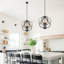 Luminaire suspendu style globe 4 lumières Farmhouse