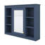 Armoire à pharmacie murale avec miroir, 6 tablettes ouvertes-1082555937
