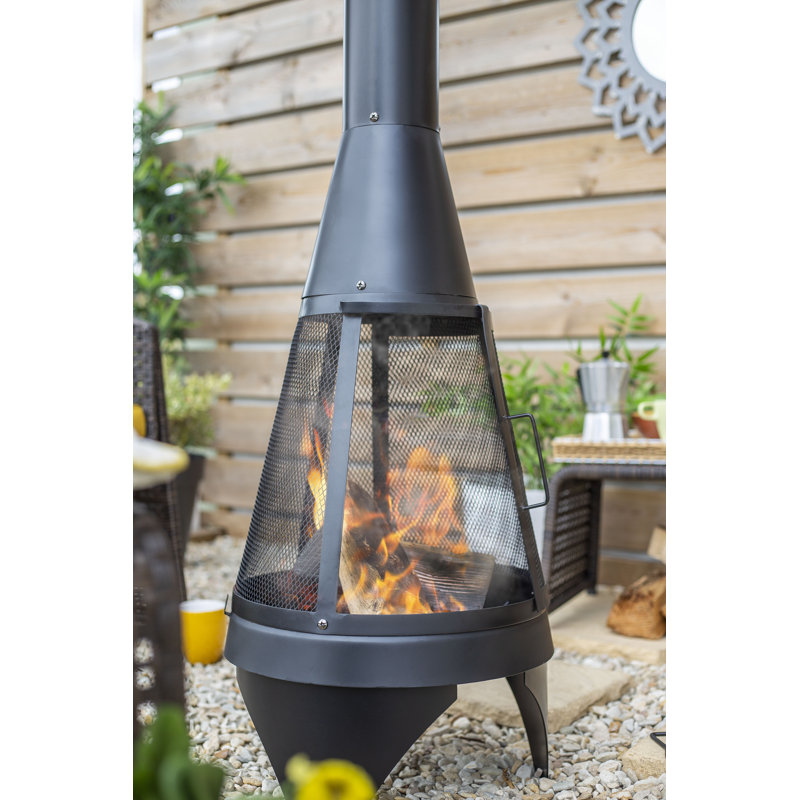 La Hacienda Mesh Colorado Steel Chimena, 123cm H x 44cm W x 44cm D