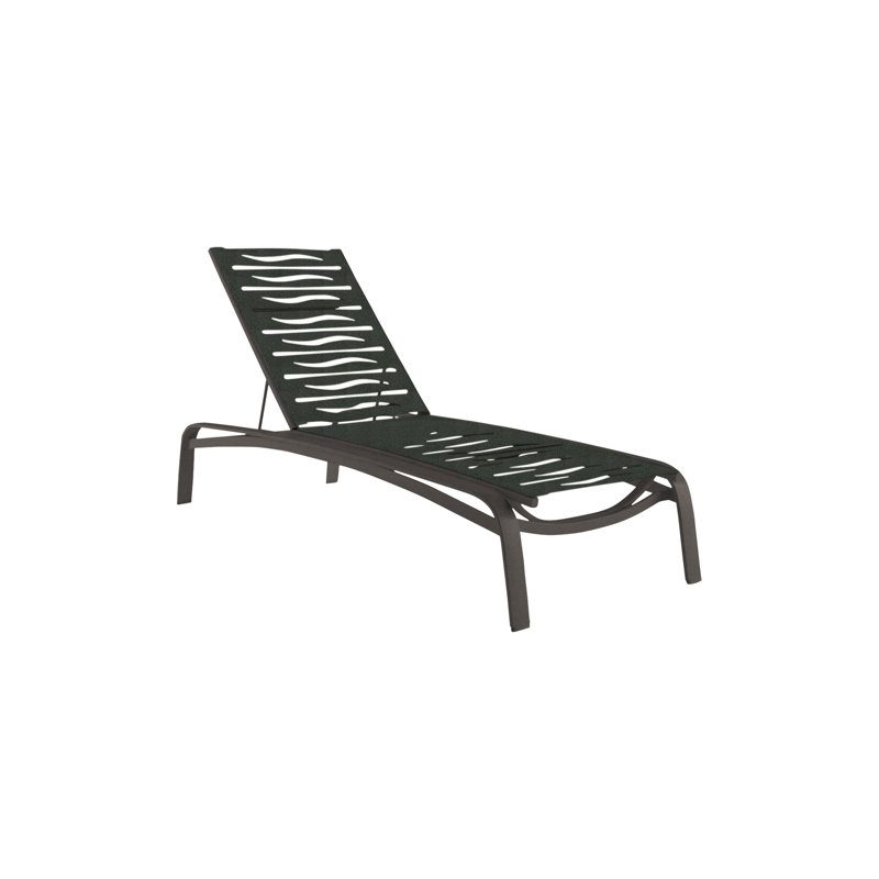 Laguna Beach Outdoor Chaise Lounge, Snow, Graphite
