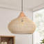 Luminaire suspendu en rotin naturel 1 lumière-105891634