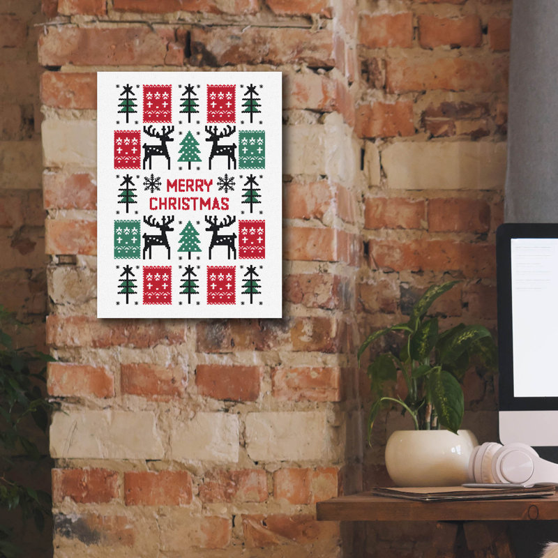 «Merry Christmas No 1» par Andreas Magnusson, art mural sur toile, H 34 po x l 26 po x P 1,5 po