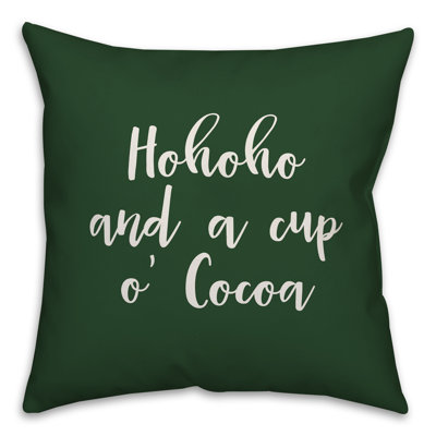 Coussin décoratif en hohoho et en tasse de cacao 