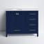 Meuble-lavabo simple 42 po avec plateau en marbre Hines-2128195551