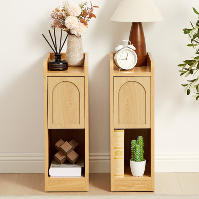 Narrow End Table Storage
