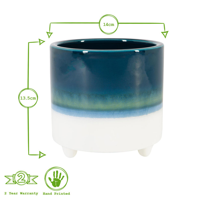 Ceramic Pot Planter, Blue