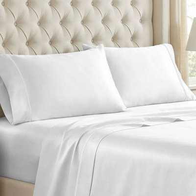 Taies d'oreiller brodées en coton égyptien à densité de tissage 1200 fils