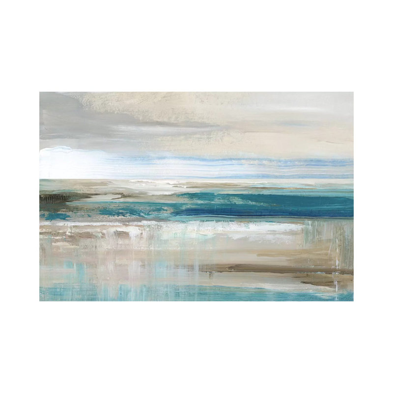 «Abstract Sea», reproduction sur toile flottante, Toile tendue, H 26 po x l 40 po x 1,5 po