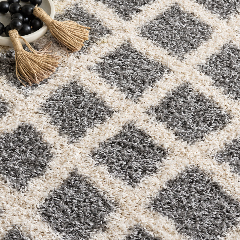 Tapis gris / ivoire Arsheq, Rectangle 8 pi 6 po x 12 pi