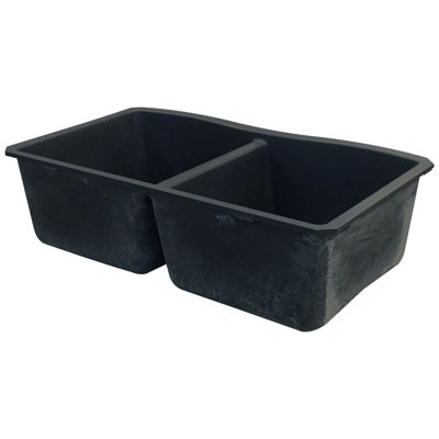 Évier de cuisine à double cuve en granite l 32 po x l 19 po Aversa