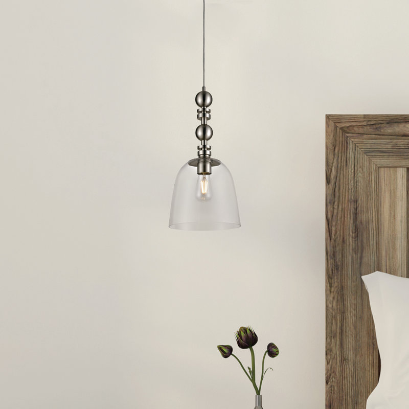Tiarra 1 - Light Brushed Nickel Single Pendant