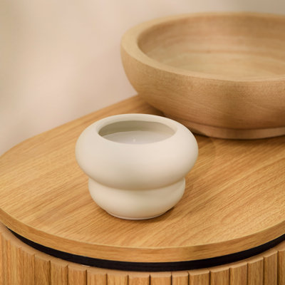 Plant / Floral Scented Tumbler Candle with Ceramic Holder
