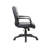 Rolling Executive Armchair, Black Faux Leather, Lumbar Support, Swivel
