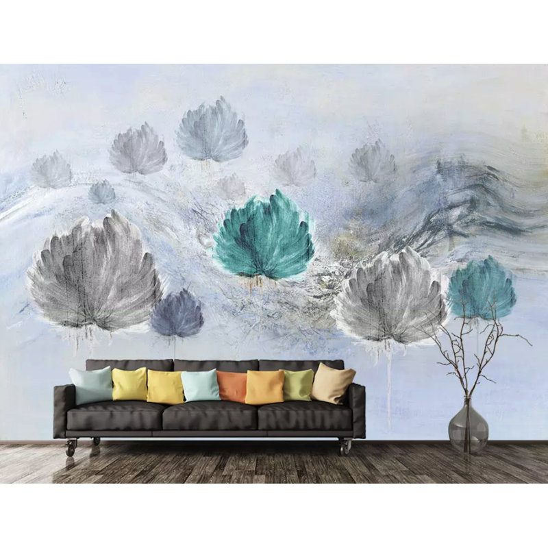 Murale à peindre fleur de pissenlit, L 6,25 pi x l 9,33 pi, Non-Woven