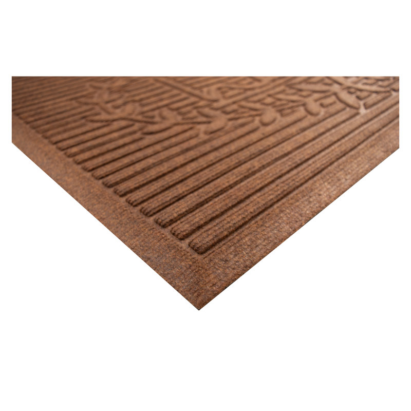 Tapis d'entrée / extérieur Barreto, Rectangle 2 pi x 3 pi, Brun
