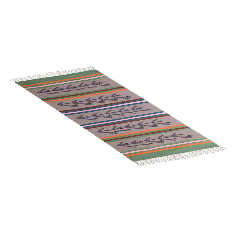 Tapis gris / mauve en laine Parkinson