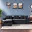 Canapé modulaire en chenille avec rangement et coussins Trace-1022885410