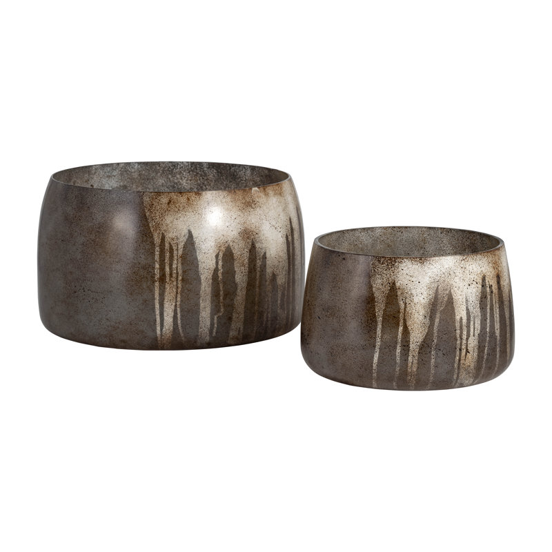 Amata Handmade Glass Decorative Bowl - Set of 2