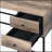Rustic Oak & Black Finish Wirting Desk W/ USB Port