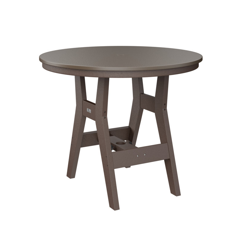 Table de salle à manger Harbor, Brun chocolat, H 30,37 po x l 38 po x P 38 po, Bronze martelé
