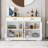 Style Buffet Cabinet White - 2 Drawers, 4 Doors. Versatile For Dining Room. , Painted. Stable Construction Sideboard Entryway. Spacious Storage,