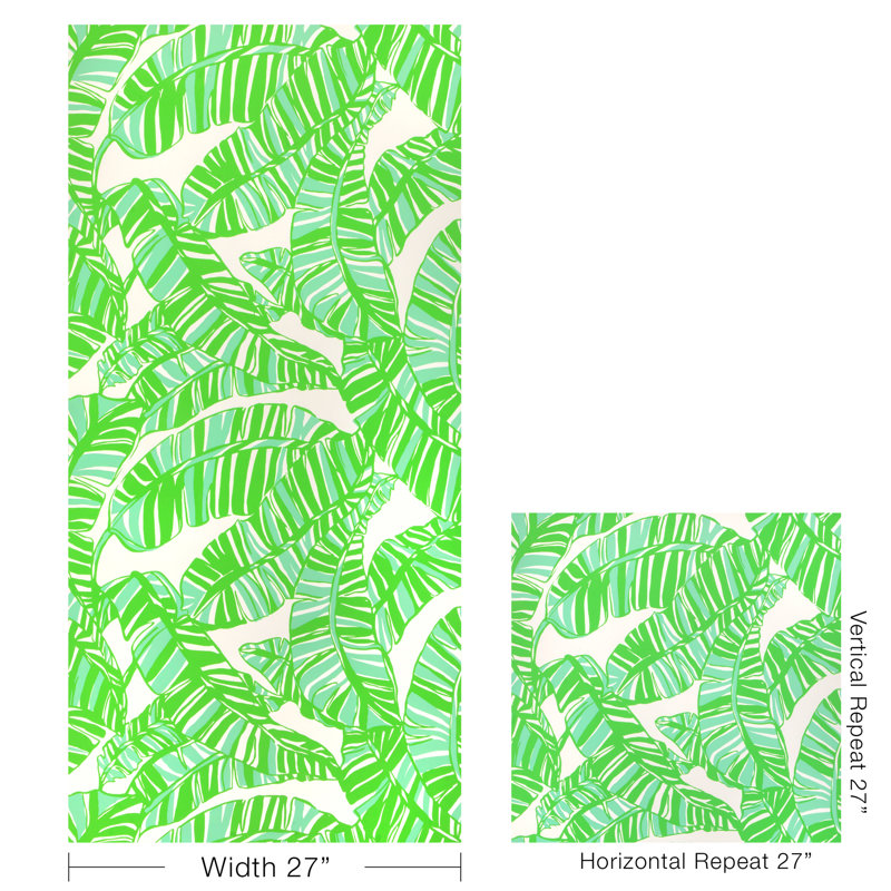 Lilly Pulitzer Go Bananas Wallpaper, White/Green