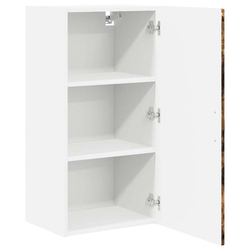 Vidaxl Kitchen Wall Cabinet Smoked Oak 50 X 31 X 80 Cm Engineered Wood, 80cm H x 40cm W x 31cm D, Smoked Oak
