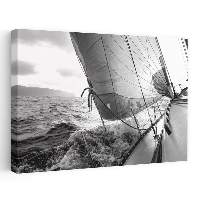 Vagues - photographie, bateaux, voiliers, art, H 24 po x l 36 po