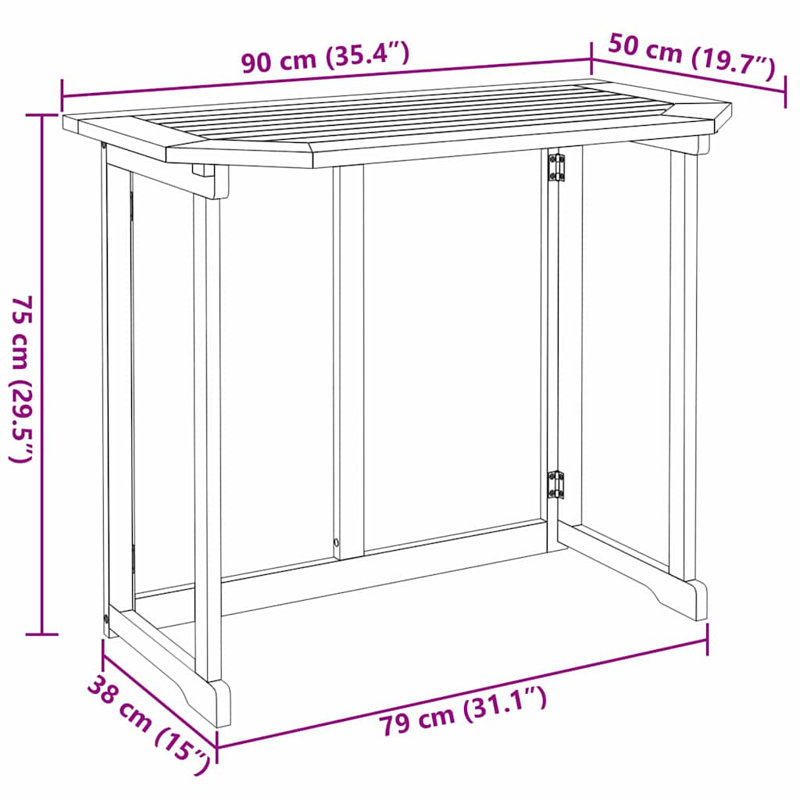 Ensemble de banc de jardin vidaXL 3 pièces en bois d'acacia massif brun, Noir