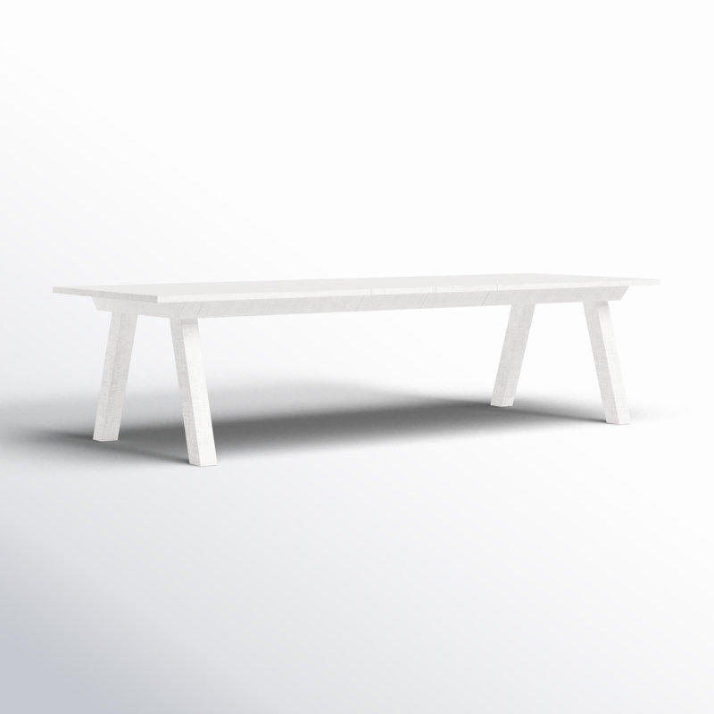 Bilbrook Extendable Solid Wood Dining Table, White