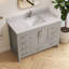 Meuble-lavabo de 48 po Aura avec plateau en marbre d'ingénierie à surface solide, meuble-lavabo autoportant moderne avec comptoir texturé et dosseret Aura-2014650740-2034738194