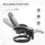 Fauteuil inclinable en polyuréthane avec repose-pieds HOMcom