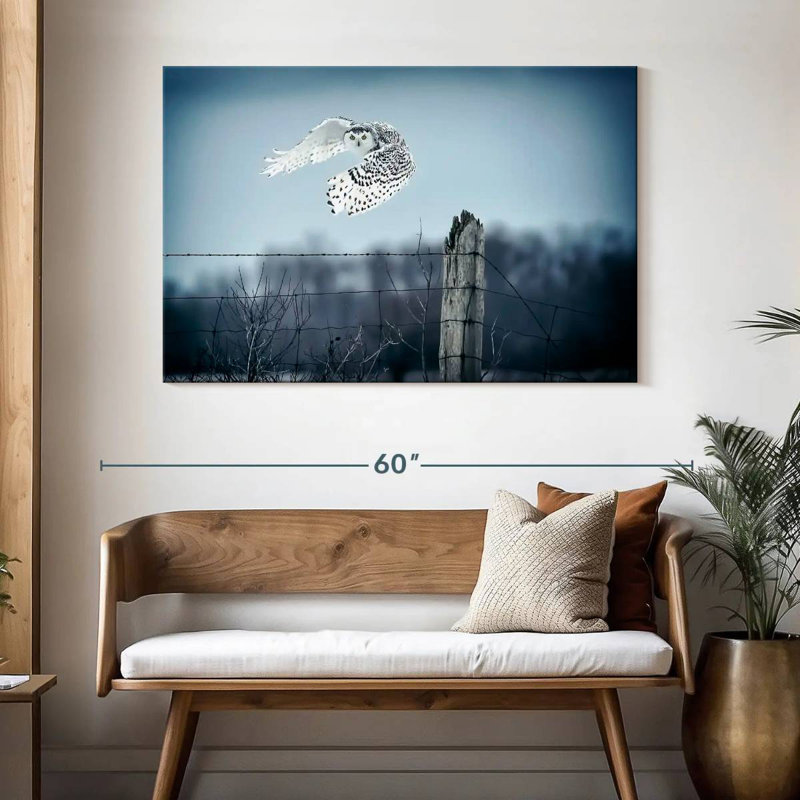 Brampt Winter Snowy Owl IV, 32" H x 48" W